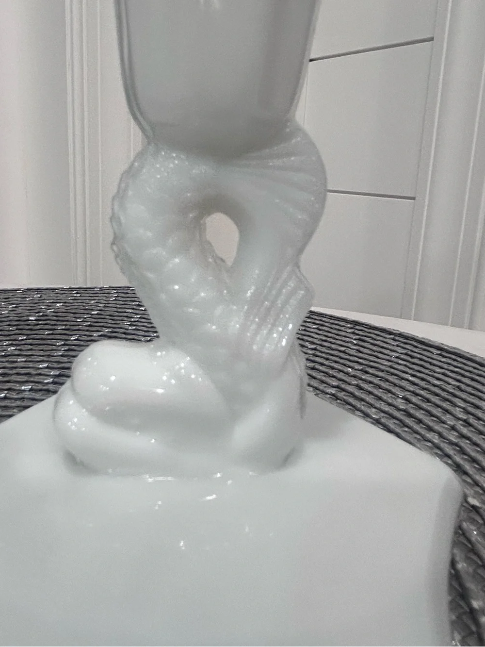 Vintage Westmoreland Milk Glass Fish Dolphin 4